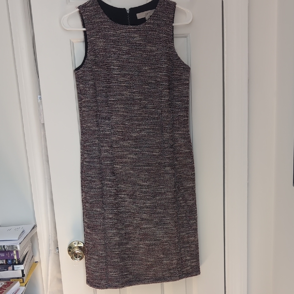 LOFT Tweed Midi Dress
